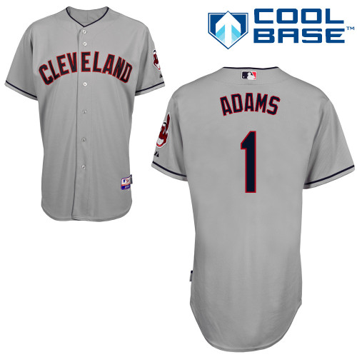 David Adams #1 Youth Baseball Jersey-Cleveland Indians Authentic Road Gray Cool Base MLB Jersey